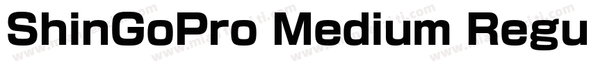 ShinGoPro Medium Regular字体转换